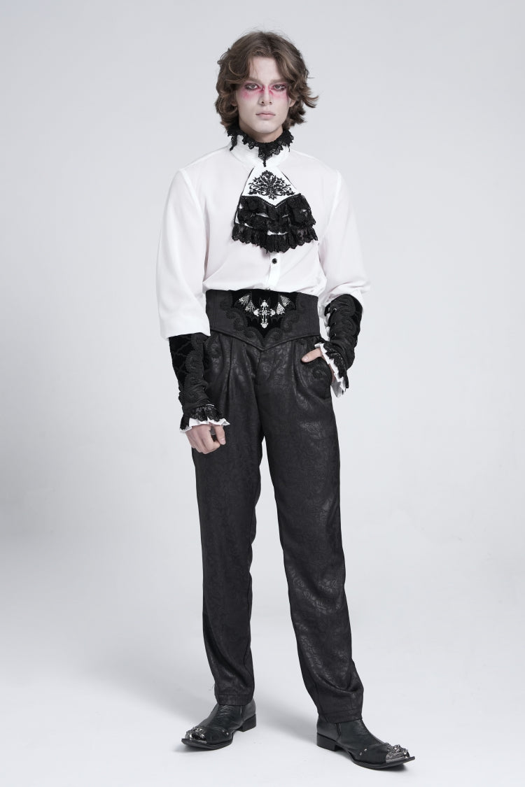 Black Embroidered Lace-Up Men's Gothic Accessory  Bat Embroidered Girdle - Product - 5