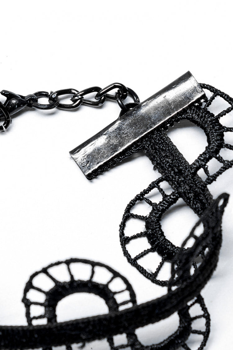 Black Rose Snakelike Hollow Women's Gothic Choker - Product - 6