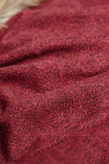 Red Hooded Fur Collar Wool Long Womens Gothic Coat Cloak - Product - 12