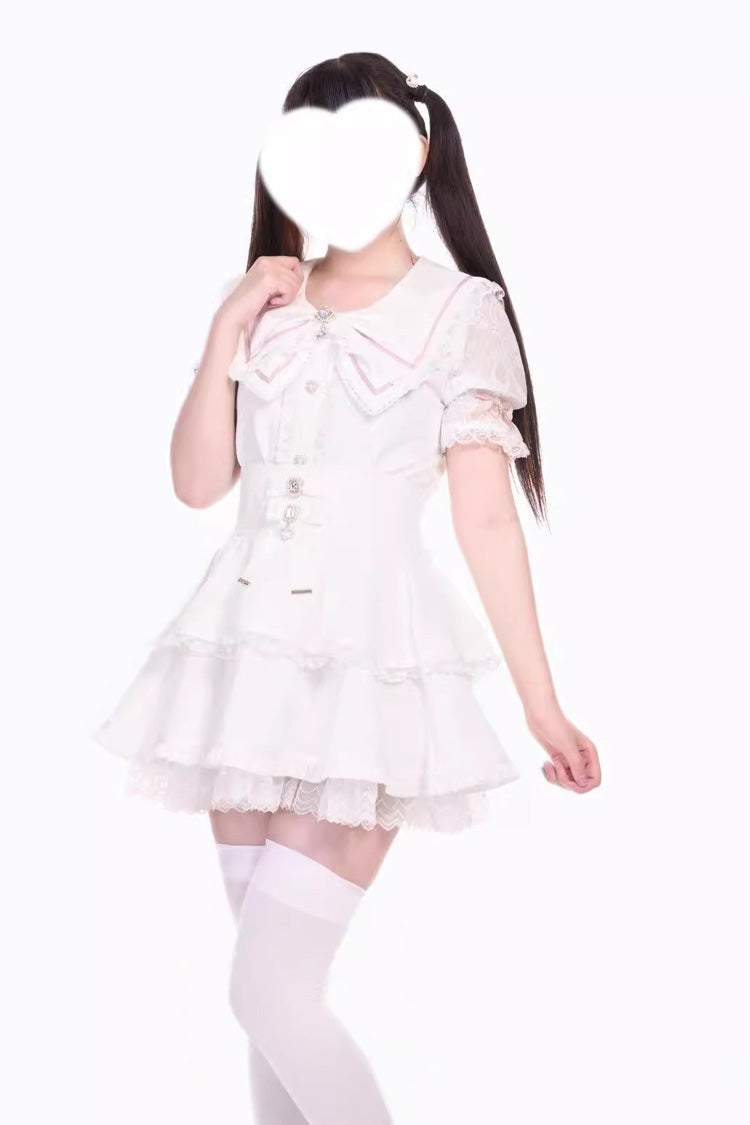[Fruit Candy] Ruffle Bowknot Lace Sweet Jirai Kei Japanese Skirt 5 Colors - Product - 12