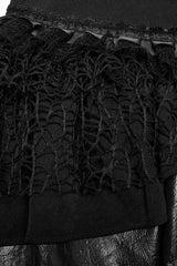 Black Multi-Layered Stitching Lace-Up Mesh Women's Punk Skirt - Product - 6