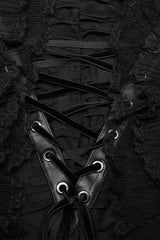 Black Wave Three-Dimensional Lace Ripped Women's Gothic Skirt - Product - 5
