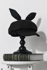 Bowknot Ouji Fashion Lolita Beret 3 Colors - Black - 1