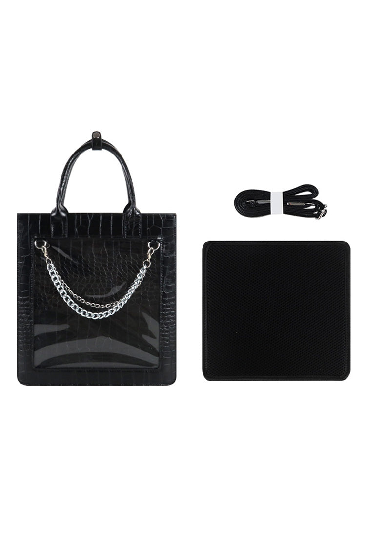 Transparent Black Chain Gothic Itabag 3 Colors - Product - 8