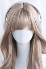 Floral Honey Tea Light Brown Long Wavy Daily Sweet Lolita Wig - Product - 3