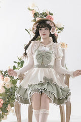 Confession Function Multi-layer Ruffle Bowknot Color Matching Autumn Winter Sweet Lolita Jsk Dress - Product - 10