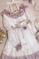 Purple [Spring of Boliya] Long Sleeves Multi-Layered Ruffle Bowknot Lace Lace-Up Sweet Princess Lolita Dress - Product - 9