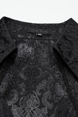 Black V Collar Long Puff Sleeves Lace-Up Zipper Women's Gothic Blouse - Product - 5