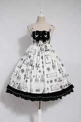Christian Pious Duck Print Sleeveless Bowknot Sweet Lolita JSK Dress - White - 1