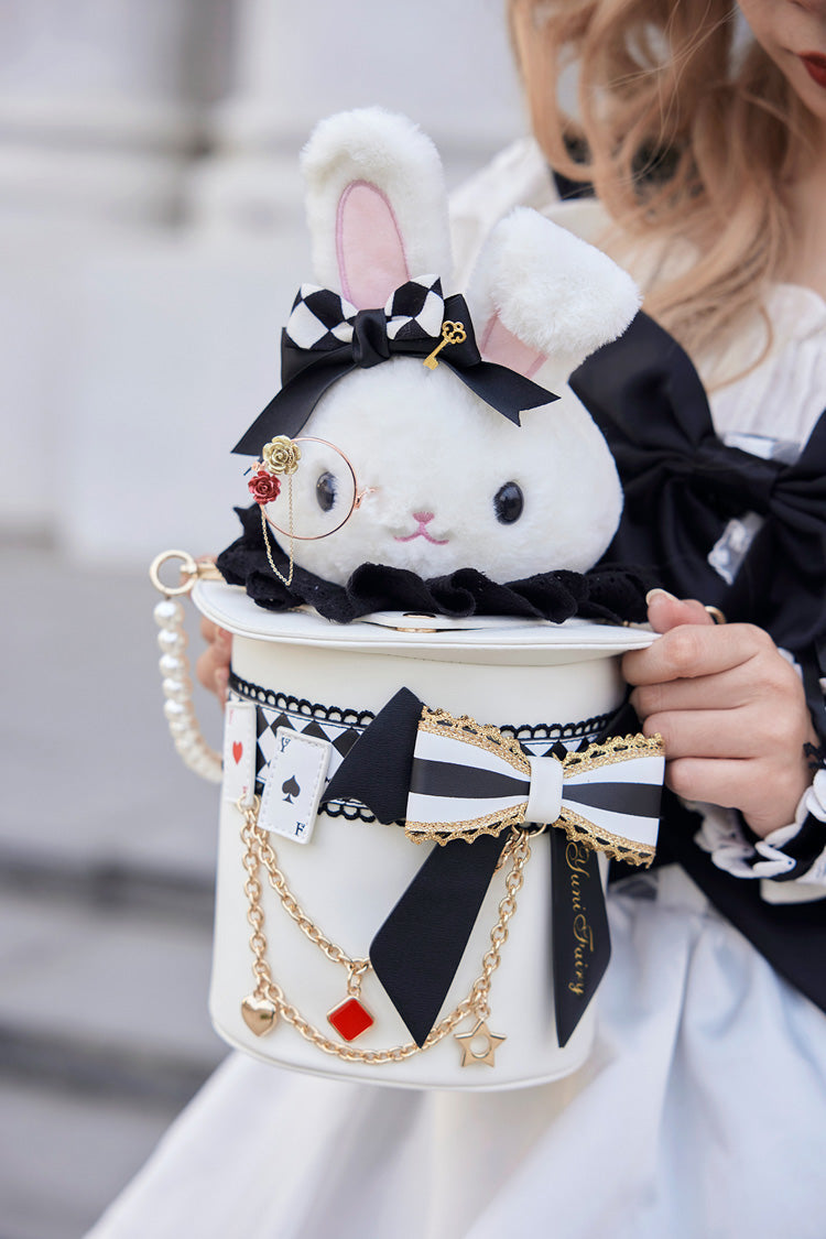 Magic Rabbit Hat Bowknot Sweet Lolita Shoulder Bag 3 Colors - Black/White - 1