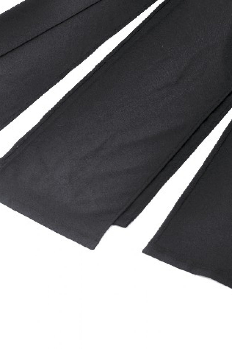 Black Buckled Zippered Women's Punk Side Slit Long Skirt - Product - 17