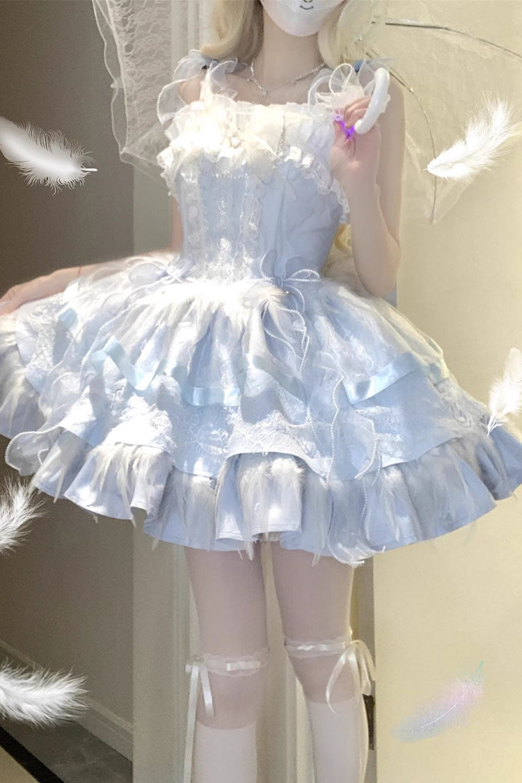 Wings Arrival Multi-layer Ruffle Bowknot Ballet Style Sweet Elegant Lolita Jsk Dress 3 Colors - Product - 26