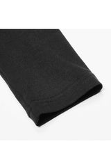 Black Knit High Collar Front Chest Hollow Out Long Sleeve Women's Punk T-Shirt - Product - 6