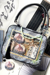 Oriental Style Sweet Lolita Top‑Handle Shoulder & Crossbody Ita Bag 3 Colors - Black - 2