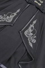 Ouji Punk Embroidery Cardigan Bowknot Lolita Strap Dress 2 Colors - Product - 7