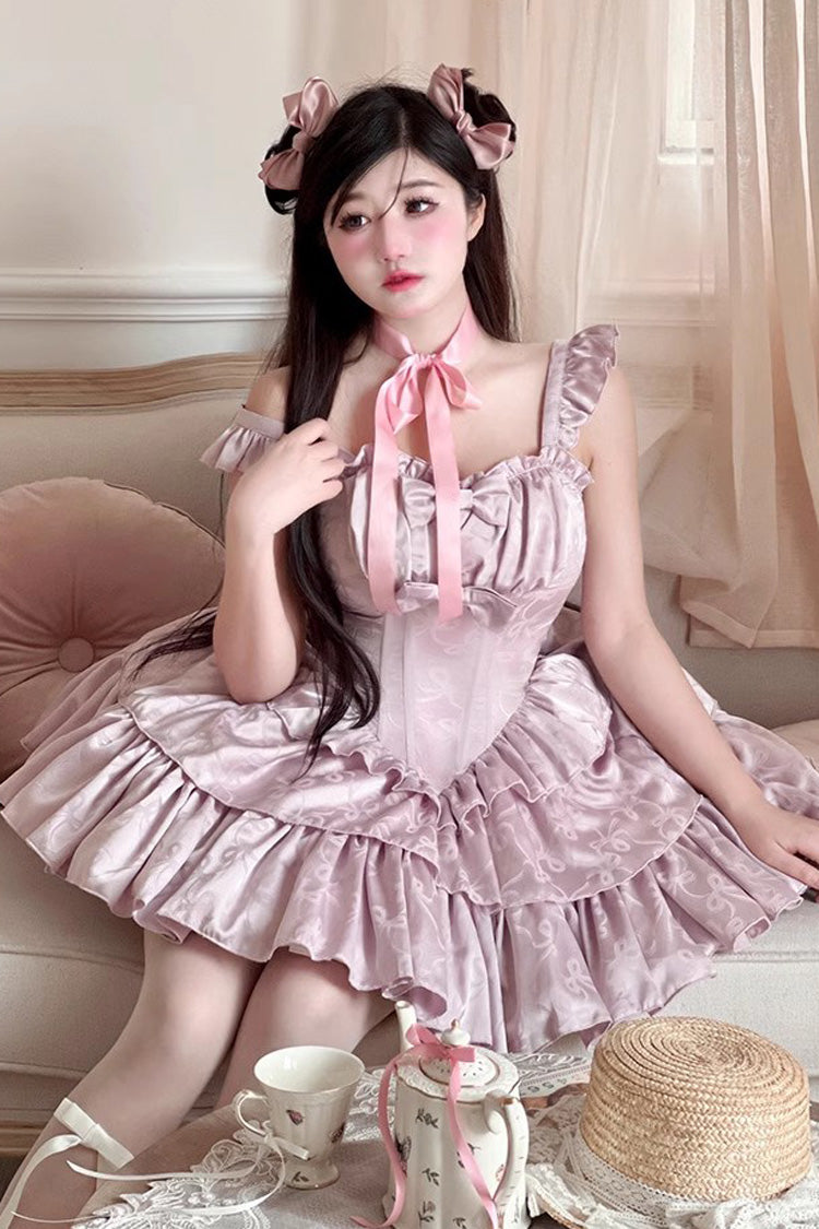 Angel Ribbon Multi-layer Ruffle Lace Sweet Lolita Dress 3 Colors - Product - 7