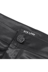 Black Ruffle Lace Stitching Womens Gothic Flared Pant - Product - 11