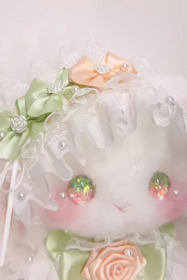 White/Green Lop-Eared Rabbit Doll Bowknot Lace Sweet Lolita Bag - Product - 4