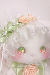 White/Green Lop-Eared Rabbit Doll Bowknot Lace Sweet Lolita Bag - Product - 4