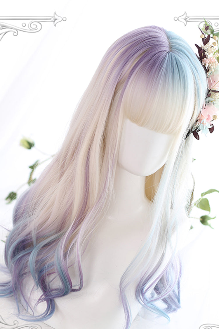 Multicolor Gradient Long Curly Sweet Lolita Wigs - Product - 3