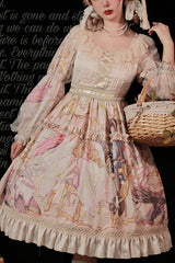 Pink Elegant Printed Sweet Lolita OP Dress - Pink - 1