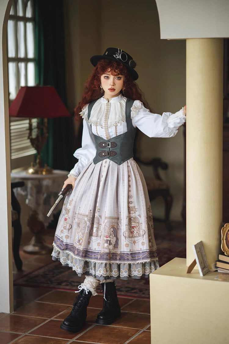 Demon Hunting Notes PU Gothic Punk Lolita Vest 2 Colors - Product - 15