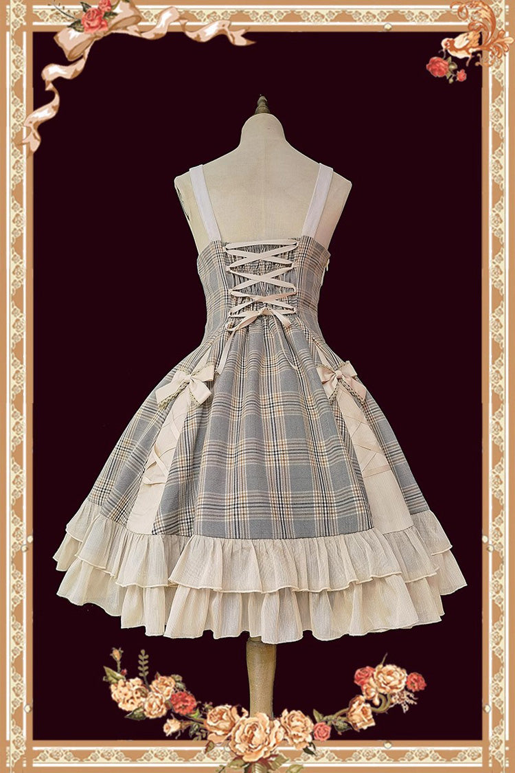 Multi-Color Backlight Memoirs Elegant Slim Bowknot Sleeveless Ruffle Classic Lolita Dress - Product - 12