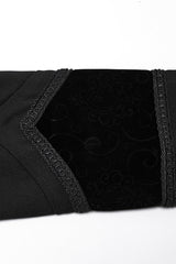 Black Stand Collar Long Sleeves Embroidery Men's Gothic Frog Witchy Coat - Product - 7