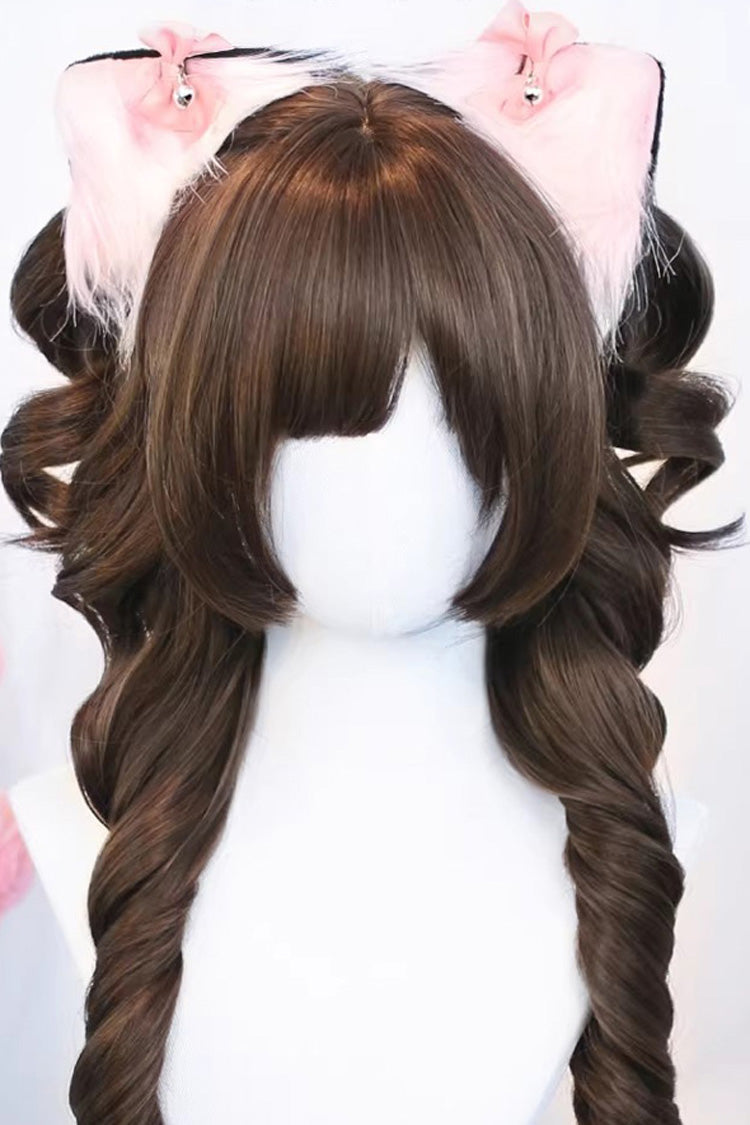 Ringlet Curls Sweet Lolita Wig with Blunt Bangs 3 Colors - Product - 3