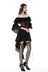 Purple Butterfly Embroidered Lace Women's Luxurious Royal Underbust Corset - Product - 13