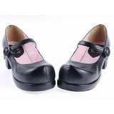 Black Simplicity Strap Platform Classic Lolita Shoes - Product - 2