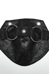 Black Short Sleeves Detachable Shoulder Pad Hollow Mens Steampunk T-Shirt - Product - 8