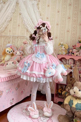 Cute Party Multi-layer Ruffle Bowknot Sweet Princess Lolita Jsk Dress 2 Colors - Product - 3