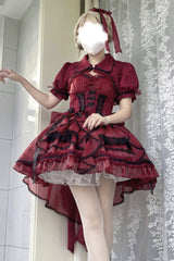 Glaze Fantasy Sleeveless Ruffle Embroidery Bowknot Sweet Lolita Jsk Dress 5 Colors - Product - 5