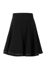 Black Casual High Waist Belted Women's Steam Punk Skirt - Product - 7