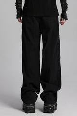 Black Rings Stitching Mesh Men's Punk Pants - Product - 3