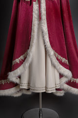Red [Royal Coronation] Embroidered Sweet Gorgeous European Court Style Lolita Dress and Cape Set - Product - 14