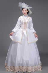 White European Court Long Sleeves Embroidery Sweet Vintage Victorian Dress - Product - 4