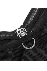 Black Gothic Daily Stretch Knit Metal Skull Decoration Sexy Women's Camisoles - Product - 7