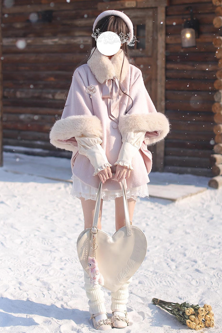 Pink [Bella] Long Sleeves Single Breasted Sweet Lolita Woolen Coat - Product - 4