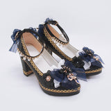 Bowknot Lace Sweet Lolita High Heels 6 Colors - Product - 2