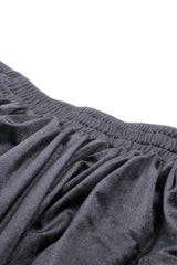 Black Women's Gothic Princess Multi-Layered Ruffled Lace High-Low Skirt - Product - 15