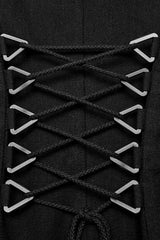 Black Lapel Collar Slim Studded Men's Punk Coat - Product - 10