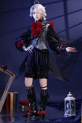 Black/Blue Witch Night Patient Star Gothic Prince Handsome Ouji Lolita Set - Product - 2