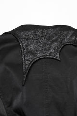 Black Bat Collar Sleeveless Asymmetric Women's Gothic Vest - Product - 8