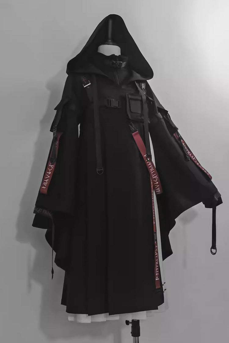 Black Unmarked Blade Ruffle Gothic Handsome Ouji Lolita Jsk Dress - Product - 2