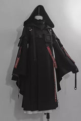 Black Unmarked Blade Long Sleeves Print Gothic Handsome Ouji Lolita Innerwear - Product - 3