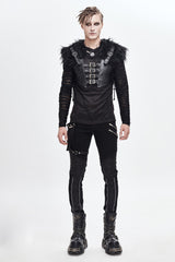 Black Lace-Up Mens Steampunk Vest - Product - 5