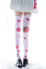 Cute Anime Print Sweet Japanese Lolita Over The Knee Socks 10 Styles - Style7 - 7