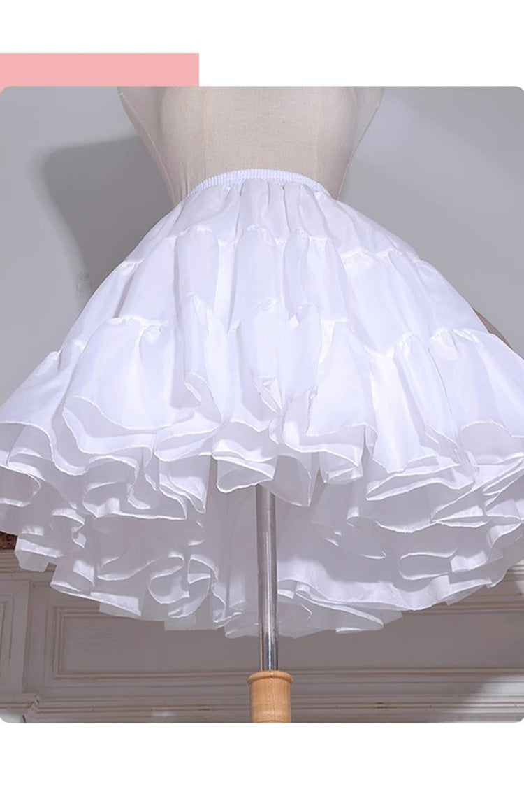 White Daily Boneless Crystal Yarn Sweet Lolita Petticoat - Product - 2